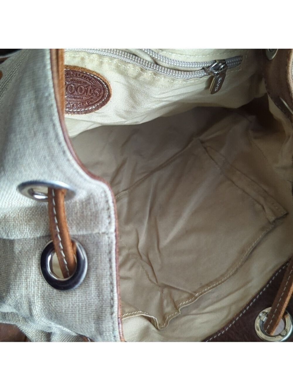 HP Roots Canvas & Leather Drawstring Bag - Picture 14 of 16
